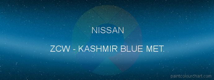 Nissan paint ZCW Kashmir Blue Met.