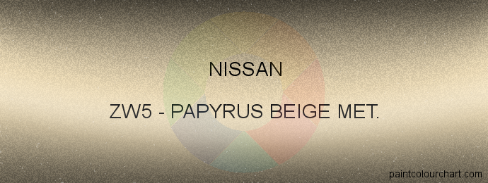 Nissan paint ZW5 Papyrus Beige Met.