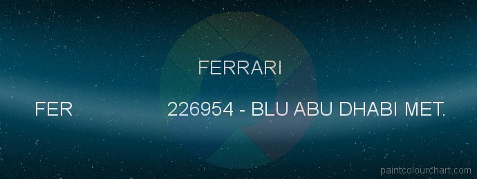 Ferrari paint FER 226954 Blu Abu Dhabi Met.