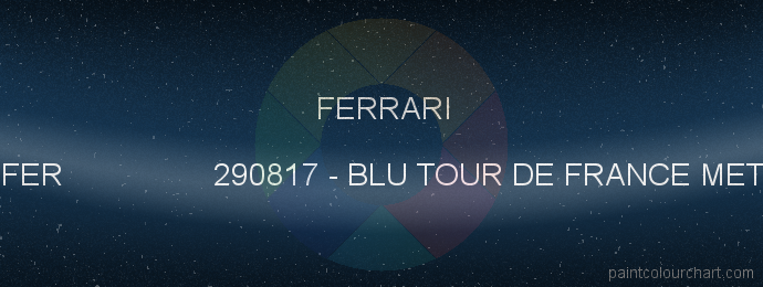Ferrari paint FER 290817 Blu Tour De France Met.