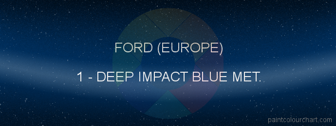 Ford (europe) paint 1 Deep Impact Blue Met.