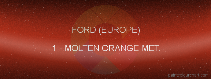 Ford (europe) paint 1 Molten Orange Met.
