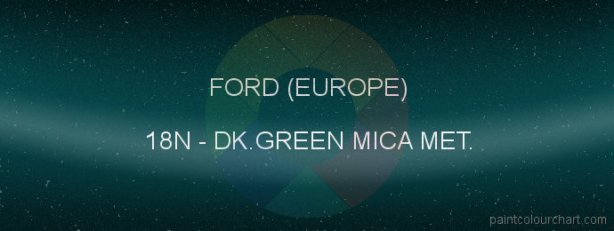 Ford (europe) paint 18N Dk.green Mica Met.