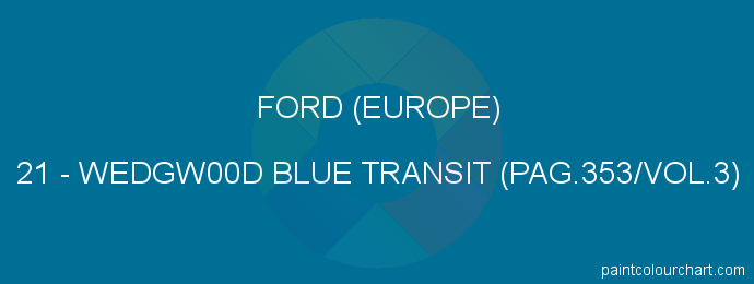 Ford (europe) paint 21 Wedgw00d Blue Transit (pag.353/vol.3)