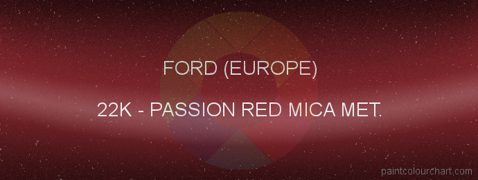Ford (europe) paint 22K Passion Red Mica Met.