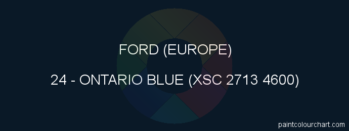 Ford (europe) paint 24 Ontario Blue (xsc 2713 4600)