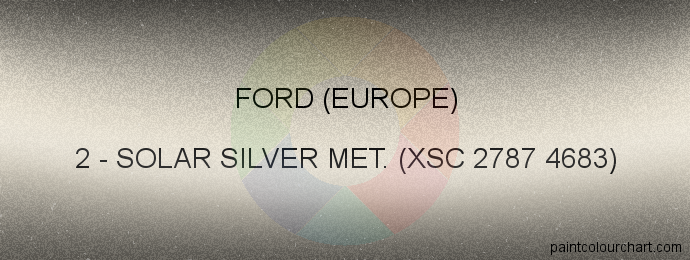 Ford (europe) paint 2 Solar Silver Met. (xsc 2787 4683)