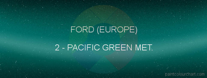 Ford (europe) paint 2 Pacific Green Met.