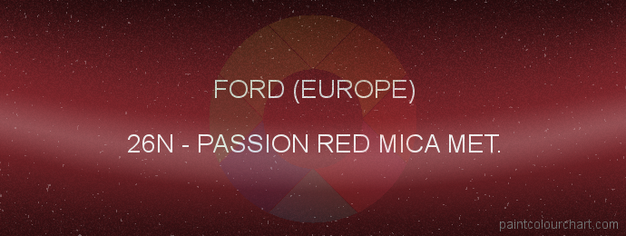 Ford (europe) paint 26N Passion Red Mica Met.