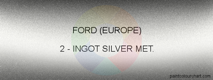 Ford (europe) paint 2 Ingot Silver Met.
