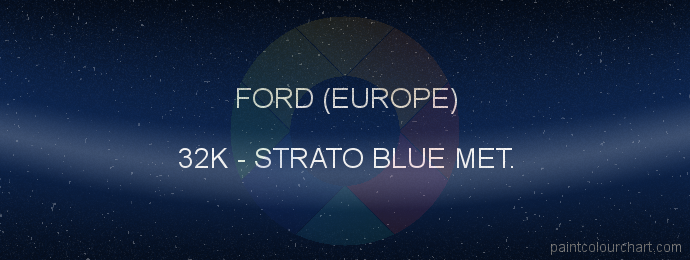 Ford (europe) paint 32K Strato Blue Met.