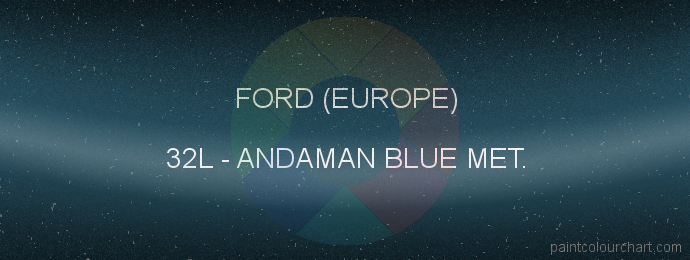 Ford (europe) paint 32L Andaman Blue Met.