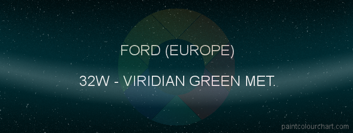Ford (europe) paint 32W Viridian Green Met.
