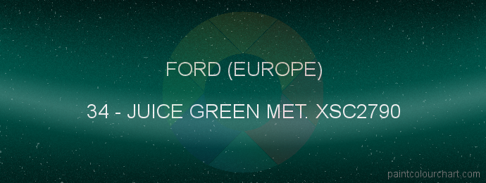 Ford (europe) paint 34 Juice Green Met. Xsc2790