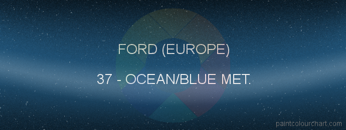 Ford (europe) paint 37 Ocean/blue Met.