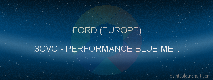 Ford (europe) paint 3CVC Performance Blue Met.