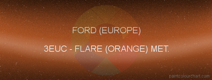 Ford (europe) paint 3EUC Flare (orange) Met.
