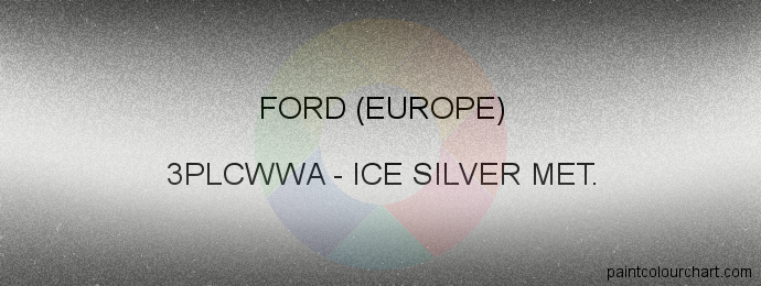 Ford (europe) paint 3PLCWWA Ice Silver Met.