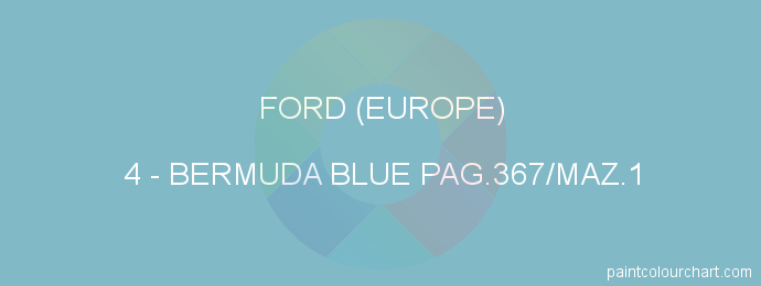 Ford (europe) paint 4 Bermuda Blue Pag.367/maz.1