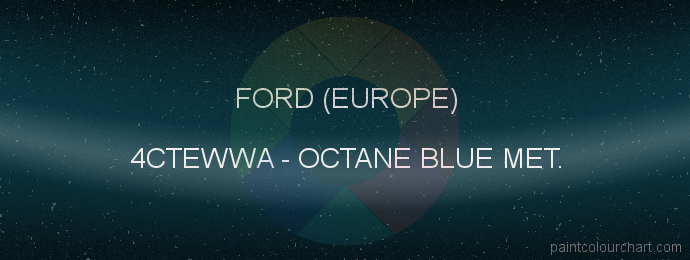 Ford (europe) paint 4CTEWWA Octane Blue Met.
