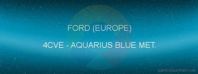 Ford (europe) paint 4CVE Aquarius Blue Met.