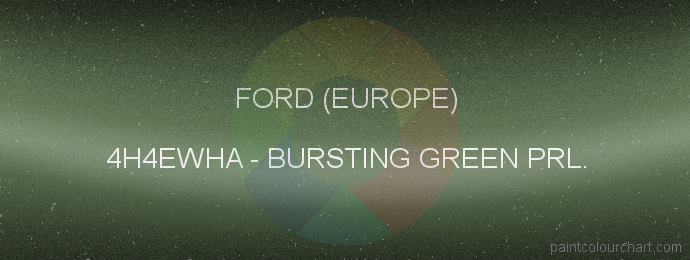Ford (europe) paint 4H4EWHA Bursting Green Prl.