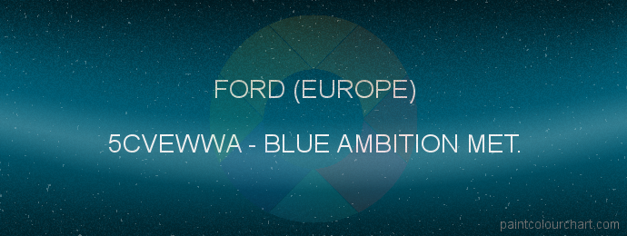Ford (europe) paint 5CVEWWA Blue Ambition Met.