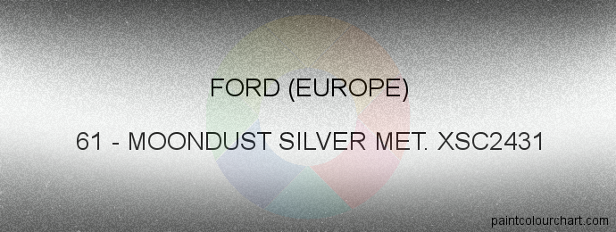 Ford (europe) paint 61 Moondust Silver Met. Xsc2431