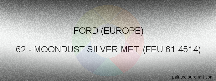 Ford (europe) paint 62 Moondust Silver Met. (feu 61 4514)
