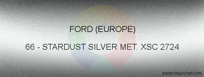 Ford (europe) paint 66 Stardust Silver Met. Xsc 2724