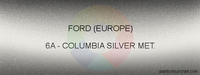 Ford (europe) paint 6A Columbia Silver Met.