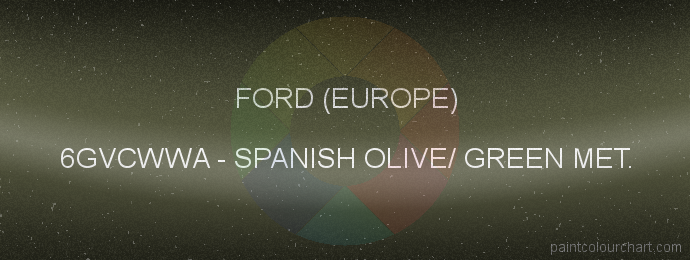 Ford (europe) paint 6GVCWWA Spanish Olive/ Green Met.