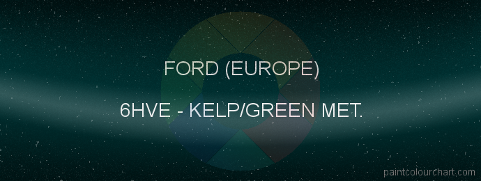 Ford (europe) paint 6HVE Kelp/green Met.