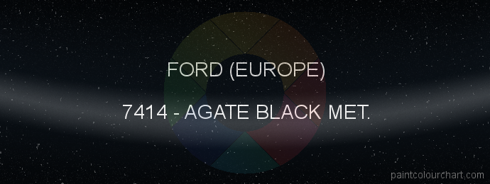 Ford (europe) paint 7414 Agate Black Met.