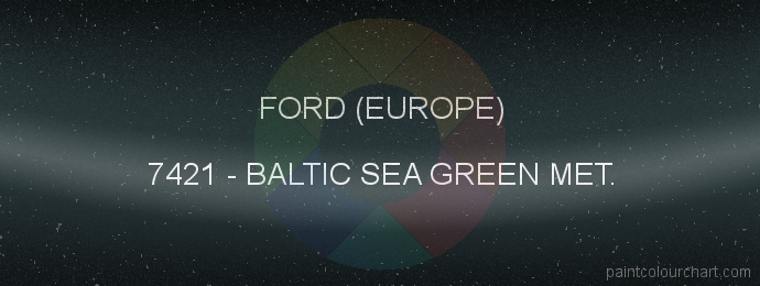 Ford (europe) paint 7421 Baltic Sea Green Met.