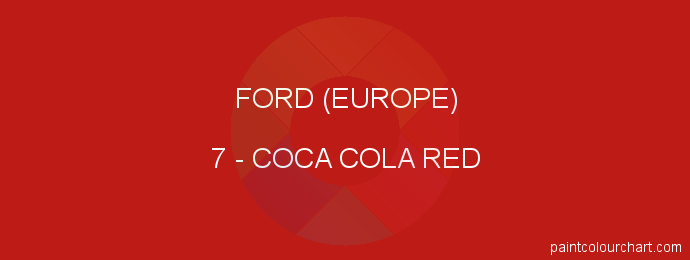 Ford (europe) paint 7 Coca Cola Red