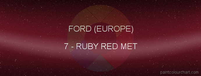 Ford (europe) paint 7 Ruby Red Met