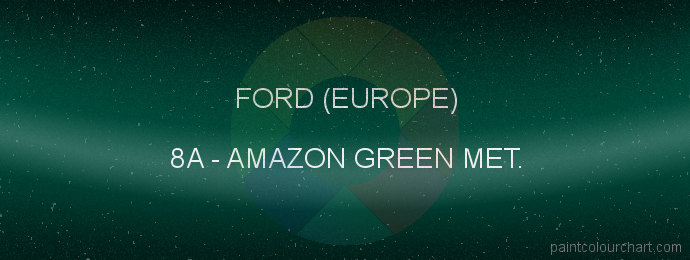 Ford (europe) paint 8A Amazon Green Met.