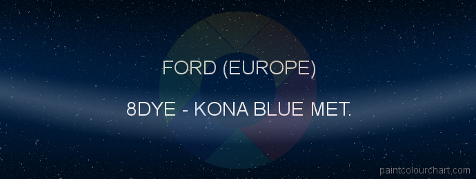 Ford (europe) paint 8DYE Kona Blue Met.
