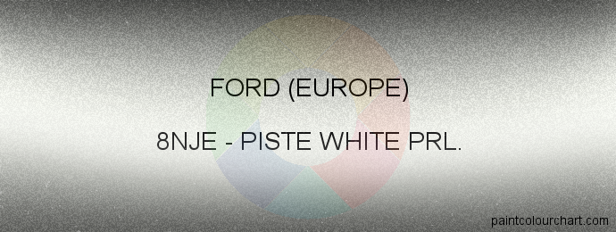 Ford (europe) paint 8NJE Piste White Prl.