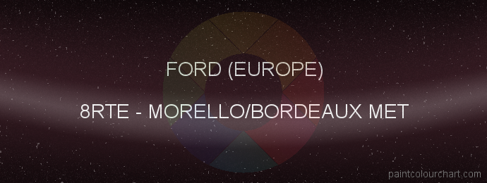 Ford (europe) paint 8RTE Morello/bordeaux Met