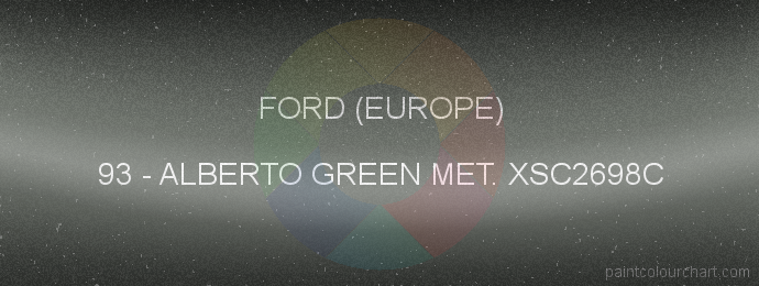 Ford (europe) paint 93 Alberto Green Met. Xsc2698c