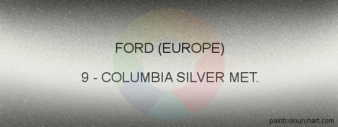 Ford (europe) paint 9 Columbia Silver Met.