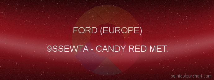 Ford (europe) paint 9SSEWTA Candy Red Met.