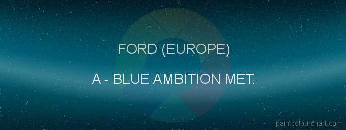 Ford (europe) paint A Blue Ambition Met.