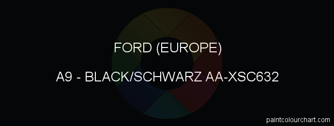 Ford (europe) paint A9 Black/schwarz Aa-xsc632