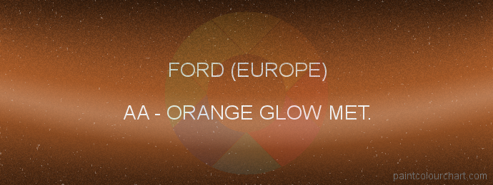 Ford (europe) paint AA Orange Glow Met.