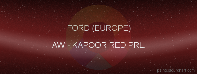 Ford (europe) paint AW Kapoor Red Prl.