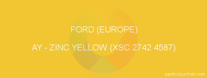 Ford (europe) paint AY Zinc Yellow (xsc 2742 4587)