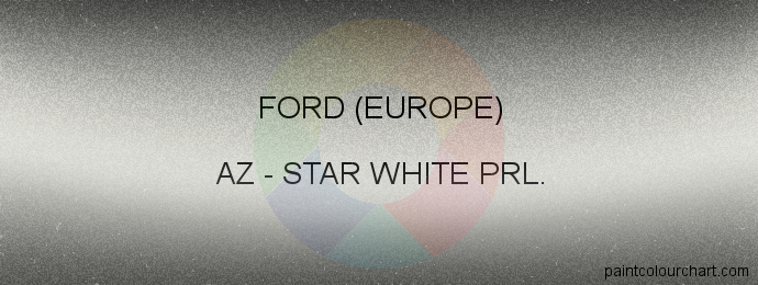 Ford (europe) paint AZ Star White Prl.